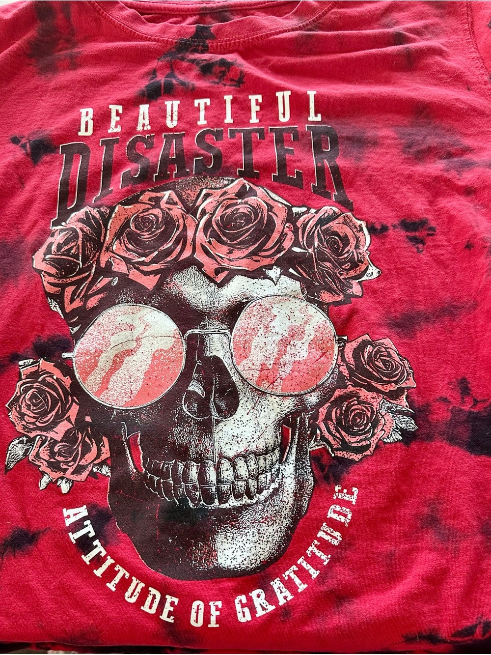 Women’s Long Sleeve Graphic Tee - Red